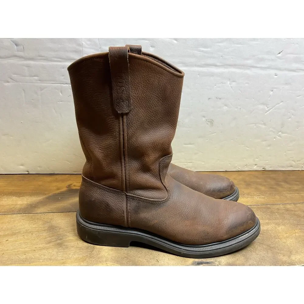 Red Wing Supersole Pecos 1159 Size 12 Made In USA Soft Toe Pull On Boots